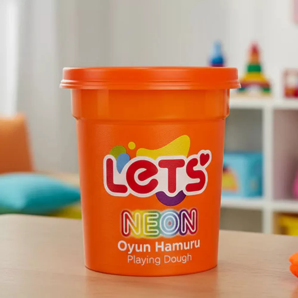 Lets Oyun Hamuru Tek Renk Neon Turuncu 110 GR