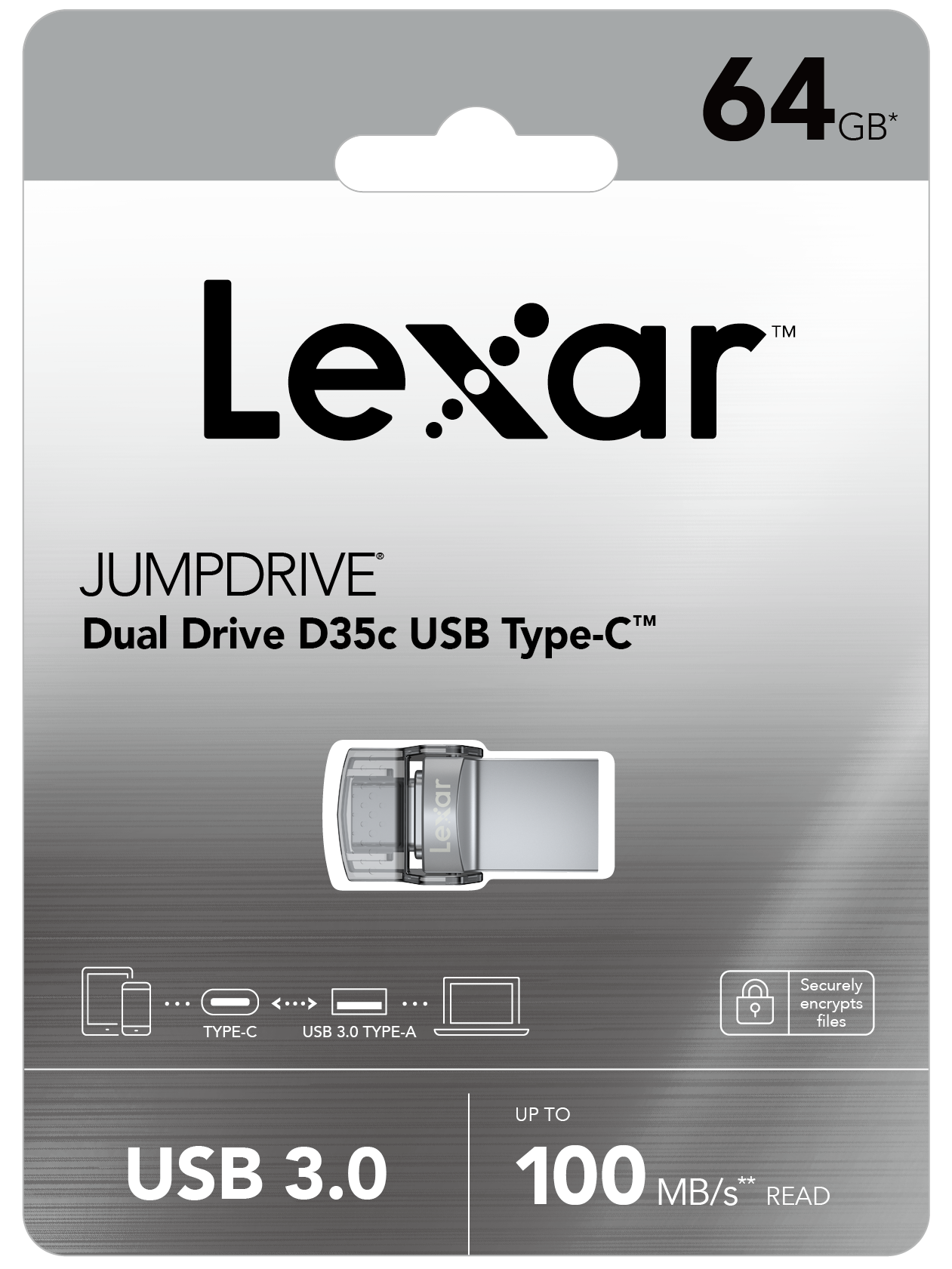 Lexar 128GB Usb 3.0 J.Drive D35c OTG Type-C 100MB-s Çift Taraflı Flash Bellek