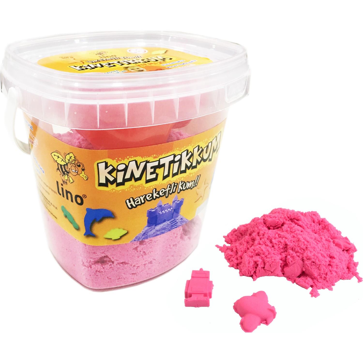 Lino Kinetik Kum 500 Gram Pembe Kova 3 Adet Kalıp