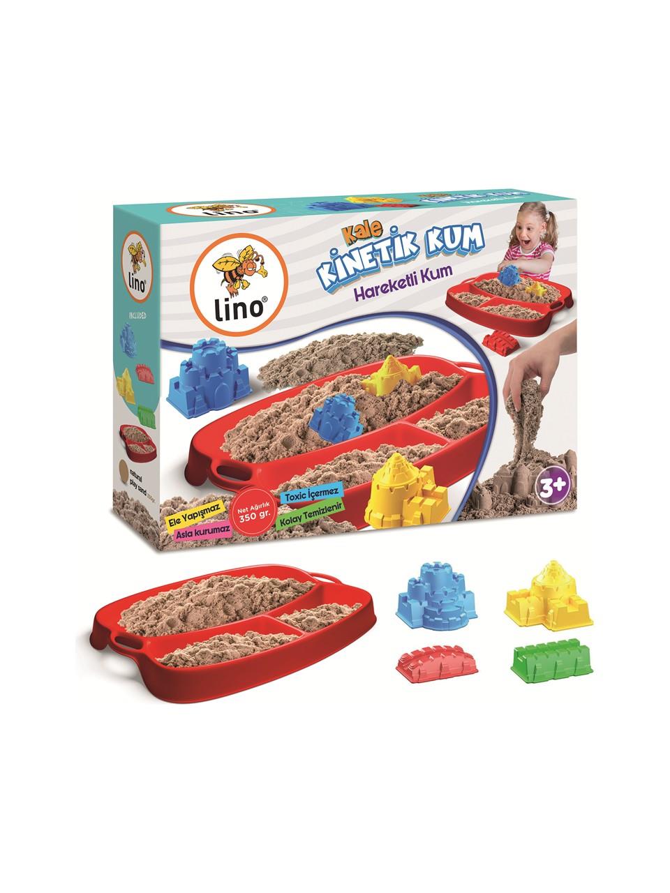 Lino Kinetik Kum Seti - Kalem Temalı (350GR Kum + Tepsi + 4 Kalıp)