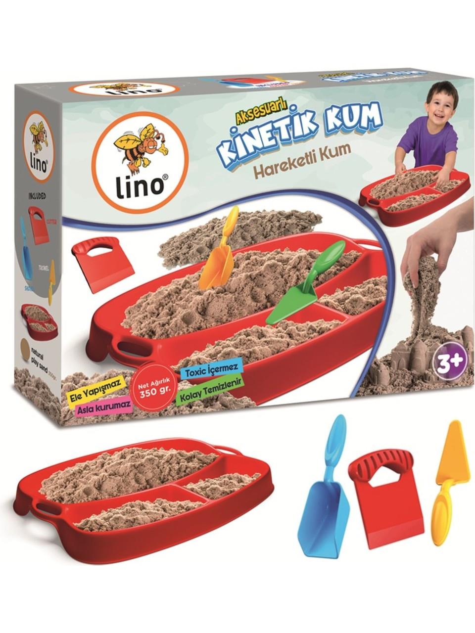 Lino Kinetik Kum Seti (350 gr Kum + Tepsi + Kürek + Mala + Kesici)