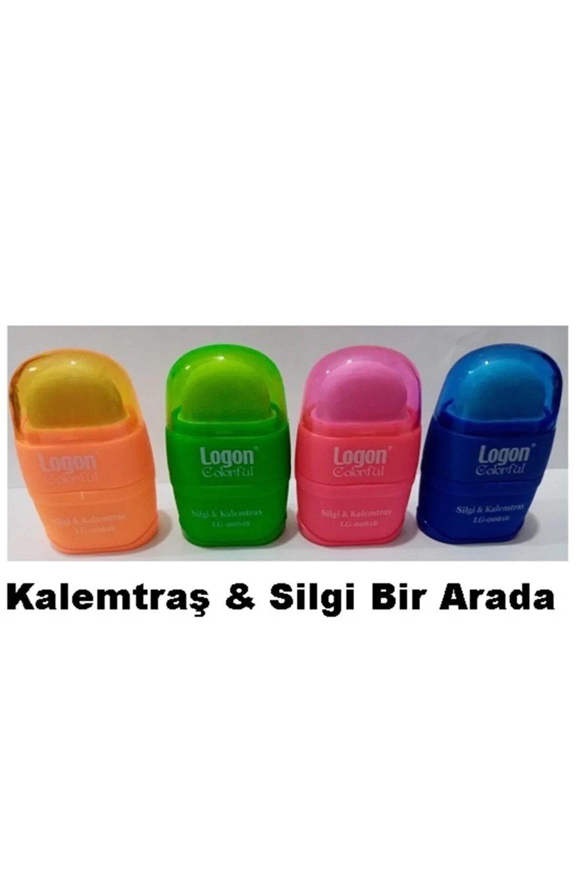 Logon Kalemtraş Silgili 4 Renk (20 Li Paket)