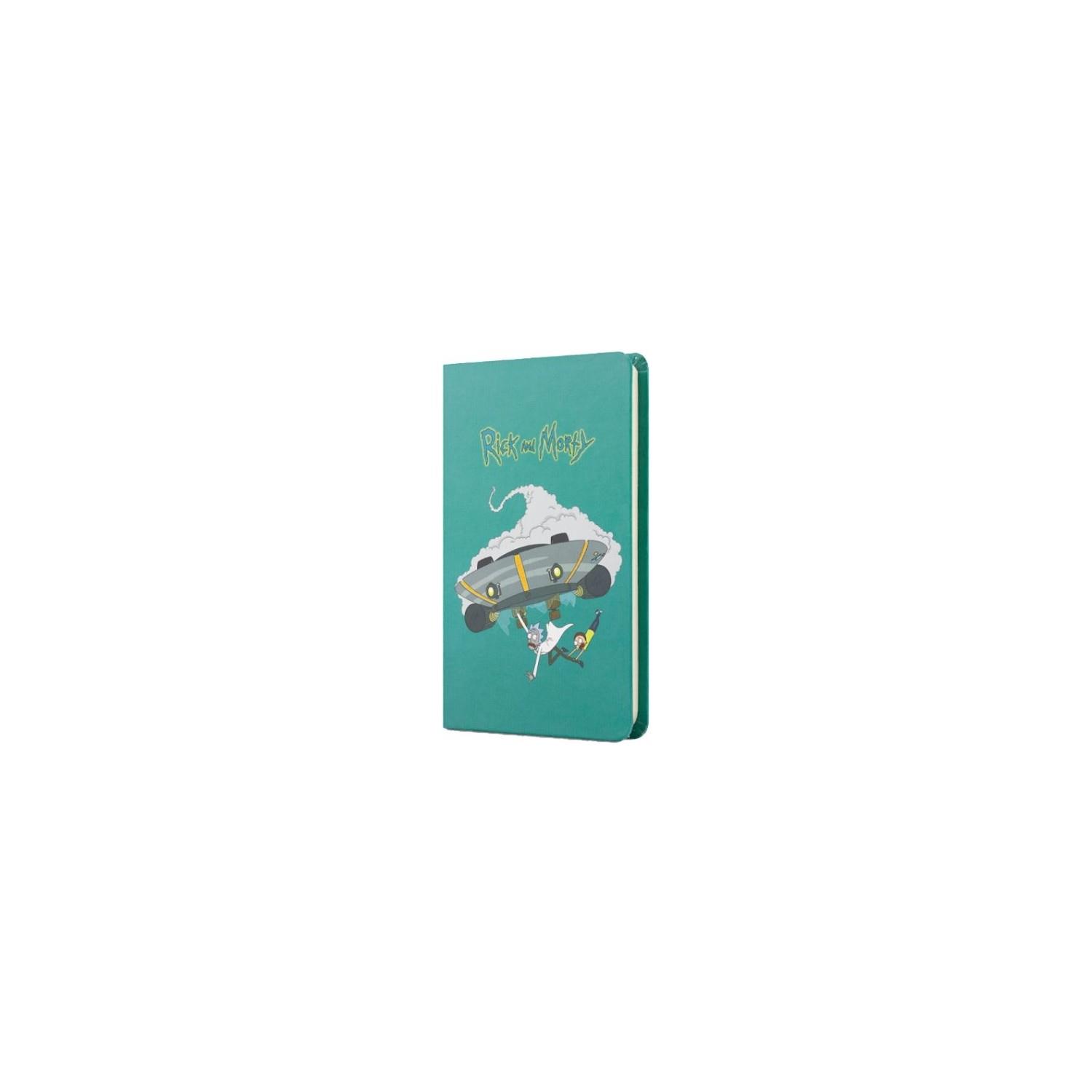 Mabbels Sert Kapak Lastikli Mini Defter Rick And Morty Turkuaz 80 Yaprak 9x14 CM