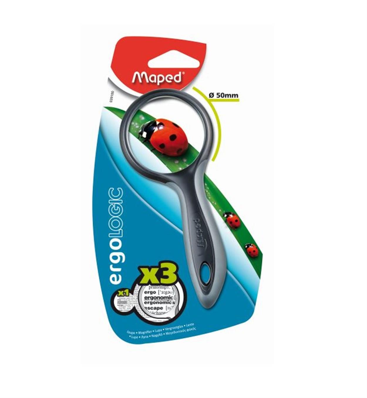 Maped Büyüteç Ergologic x3 50 MM Gri Büyüteç
