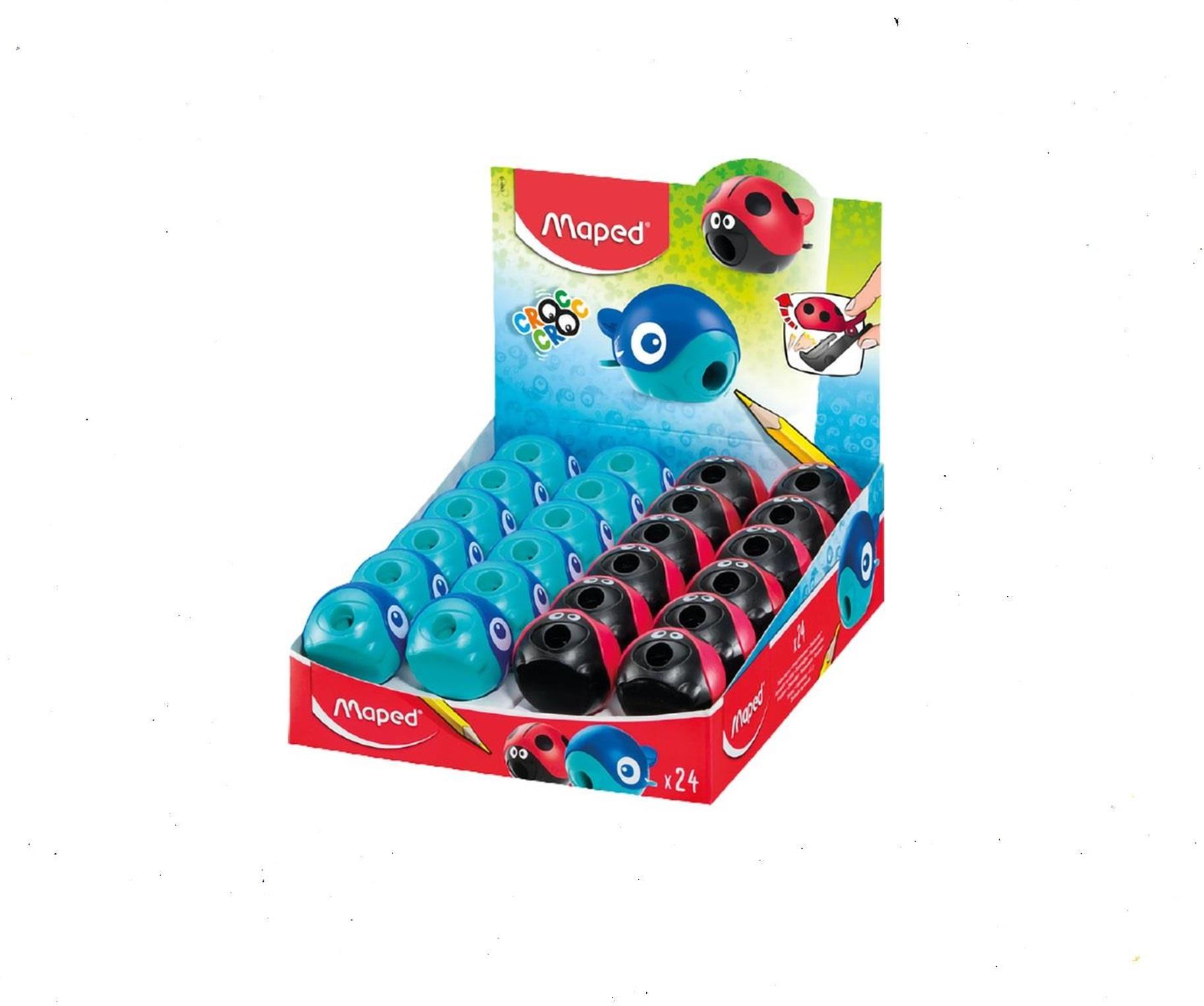 Maped Kalemtraş Croc Croc Easy Tek Delikli Kalemtıraş (24 Lü Paket)