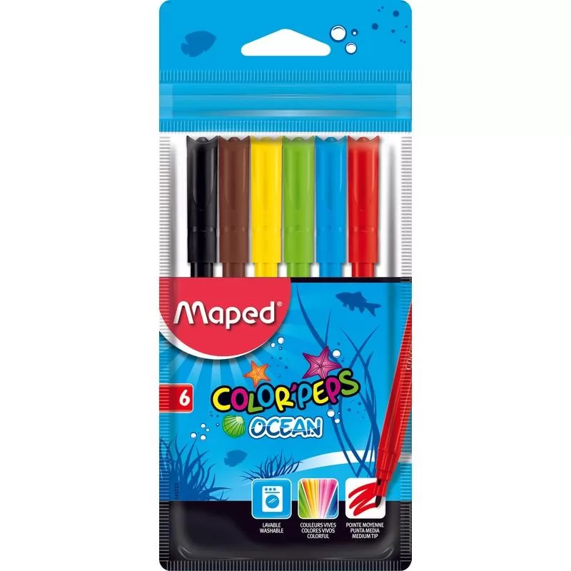 Maped Keçeli Boya Kalemi Ocean 6 Renk 845723