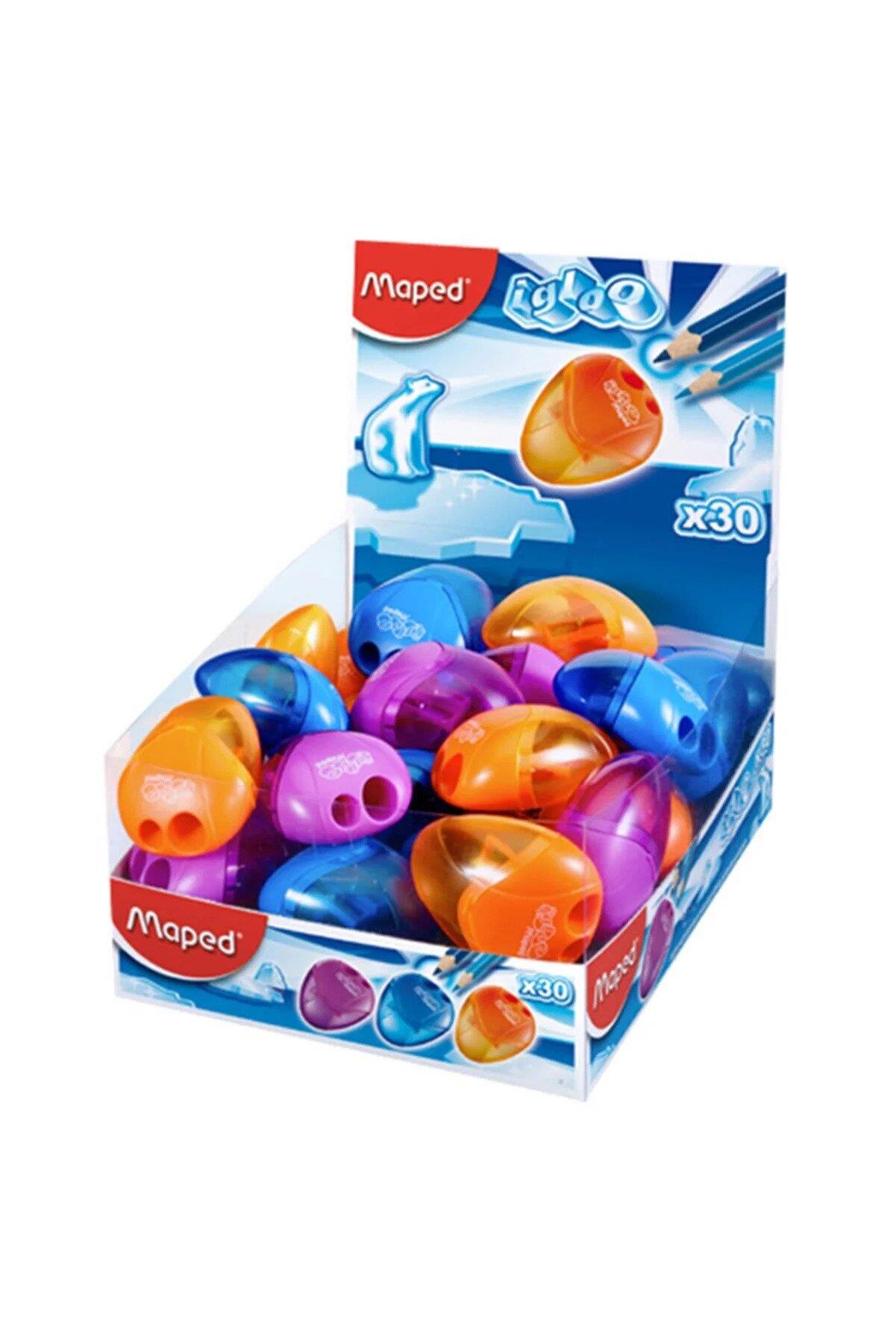 Maped Öğrenci Kalemtraşı I-Gloo Çiftli Kalemtraş (30 Lu Paket)
