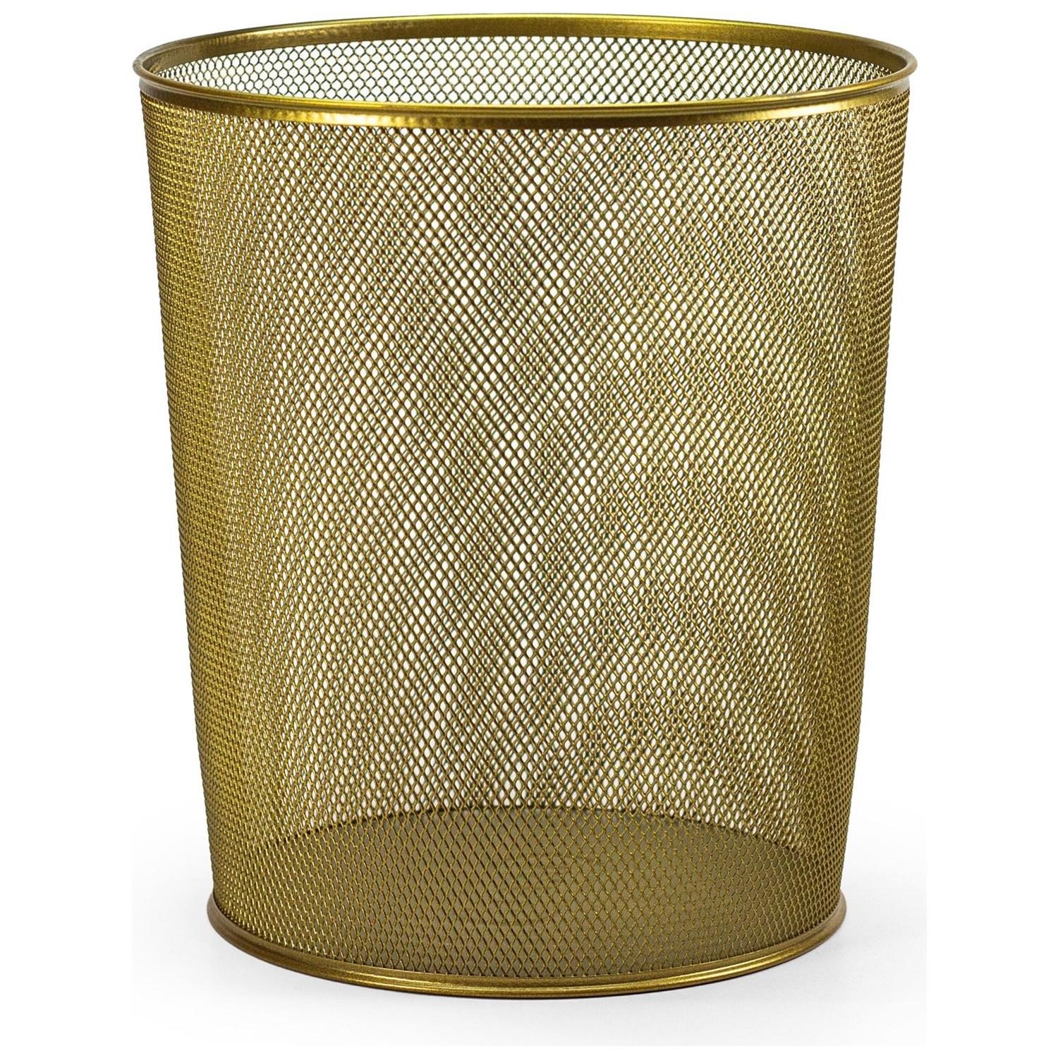 Mas Çöp Kovası Metal Tam Perforeli 10 Litre Gold Çöp Kovası