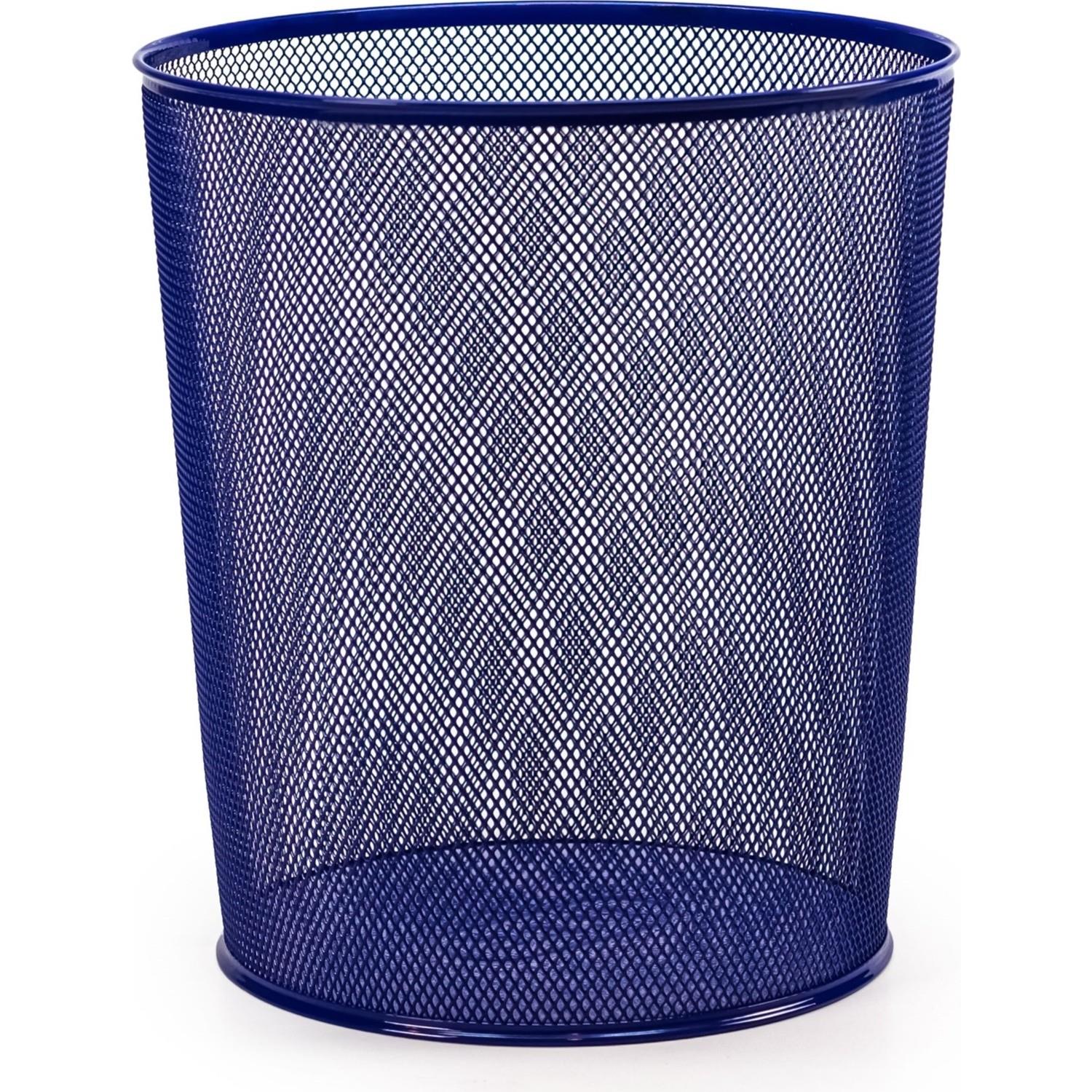 Mas Çöp Kovası Metal Tam Perforeli 10 Litre Lacivert Çöp Kovası