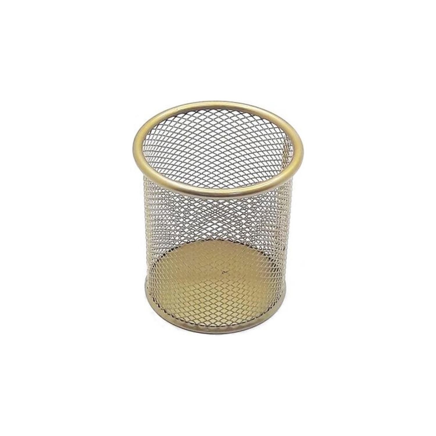 Mas Kalemlik Metal Perforeli Silindir Gold Metal Kalemlik