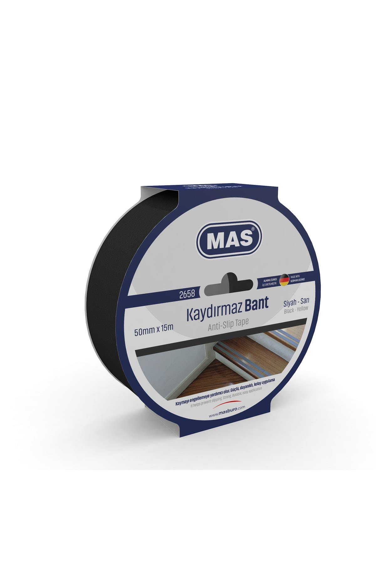 Mas Kaydırmaz Bant 50 Mm x 15 Metre Siyah Kaydırmaz Bant