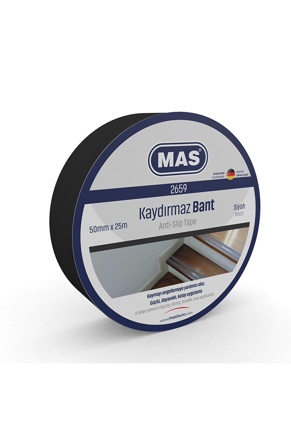 Mas Kaydırmaz Bant 50 Mm x 25 Metre Siyah Kaydırmaz Bant