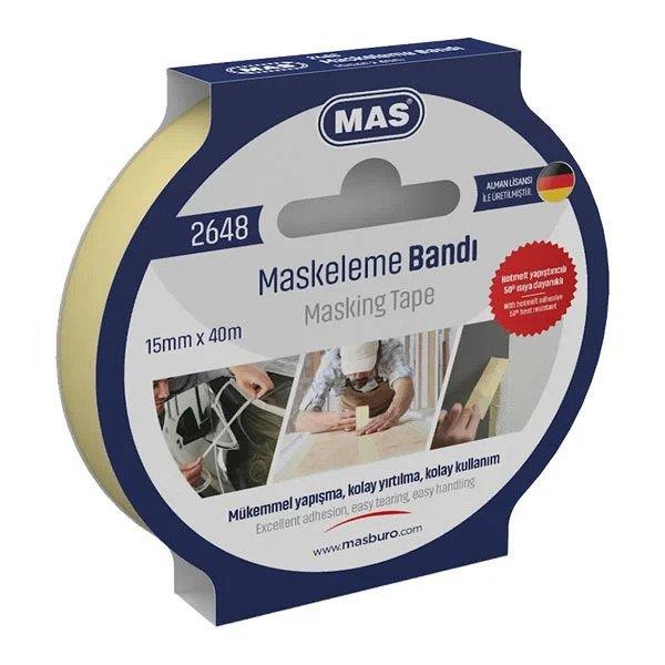 Mas Krepe Maskeleme Bantı 15 MM x 40 Metre Maskeleme Bandı