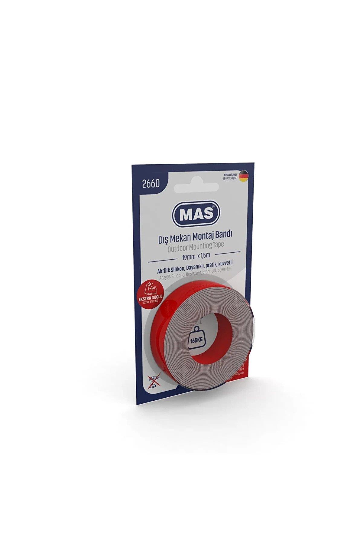 Mas Montaj Bandı Dış Mekan Extra Güçlü 19 MM x 1.5 Metre Extra Güçlü Montaj Bandı
