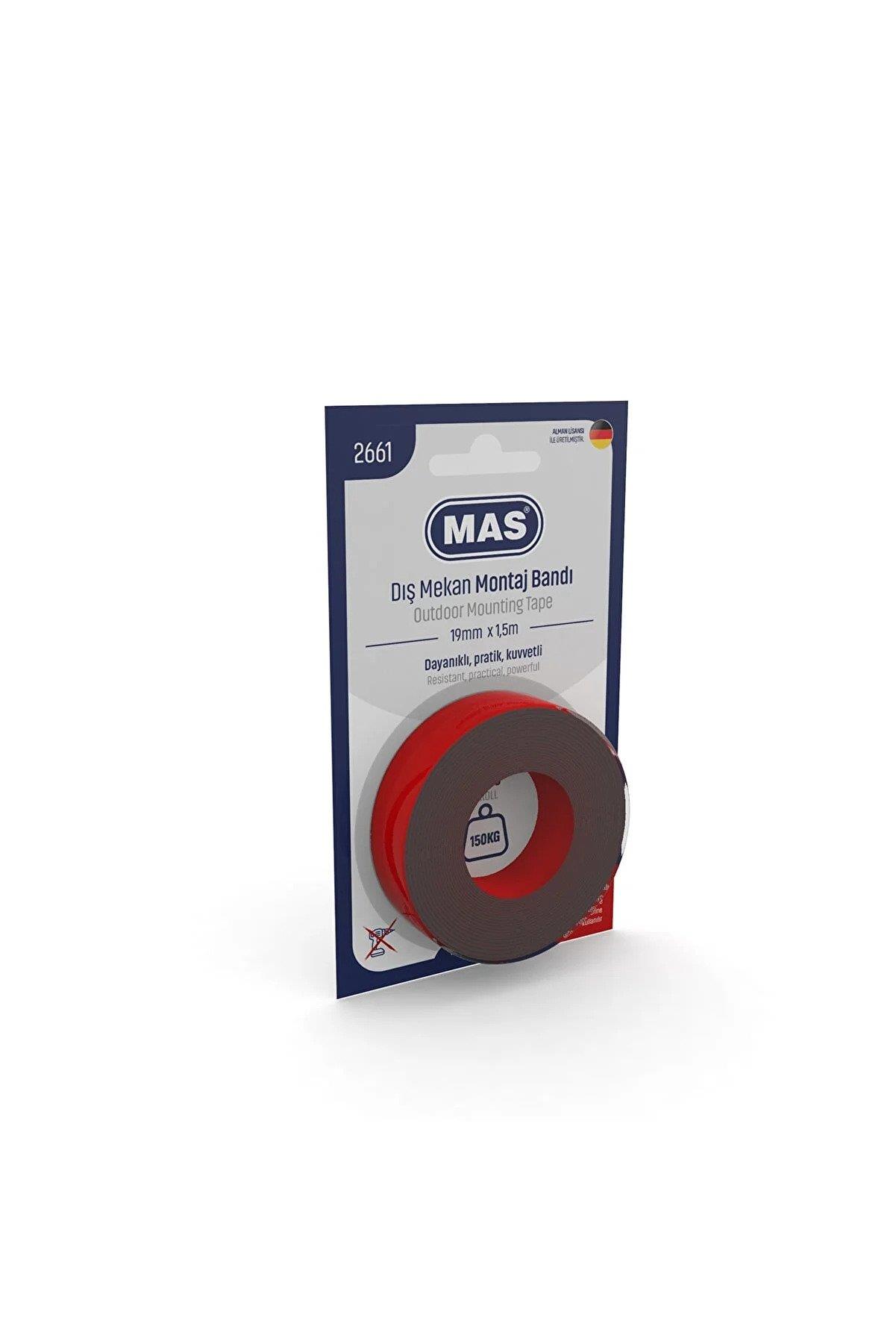 Mas Montaj Bandı Dış Mekan Güçlü 19 MM x 1.5 Metre Dış Mekan Montaj Bandı