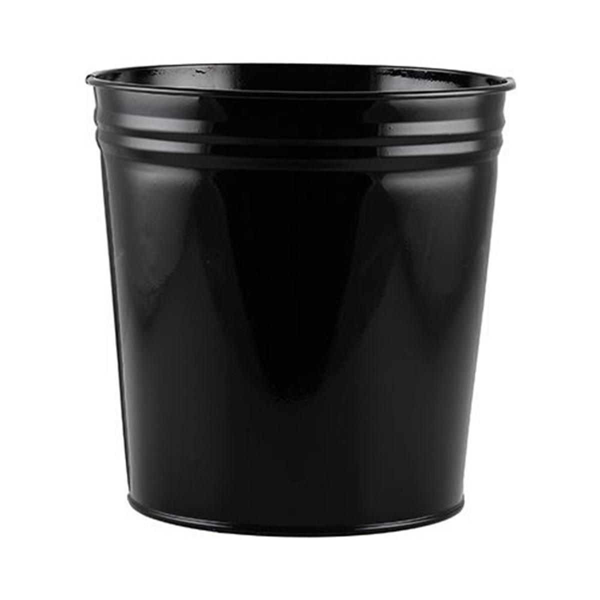 Mas Tam Kapalı Çöp Kovası Siyah 10 Litre Metal Çöp Kovası Tam Kapalı