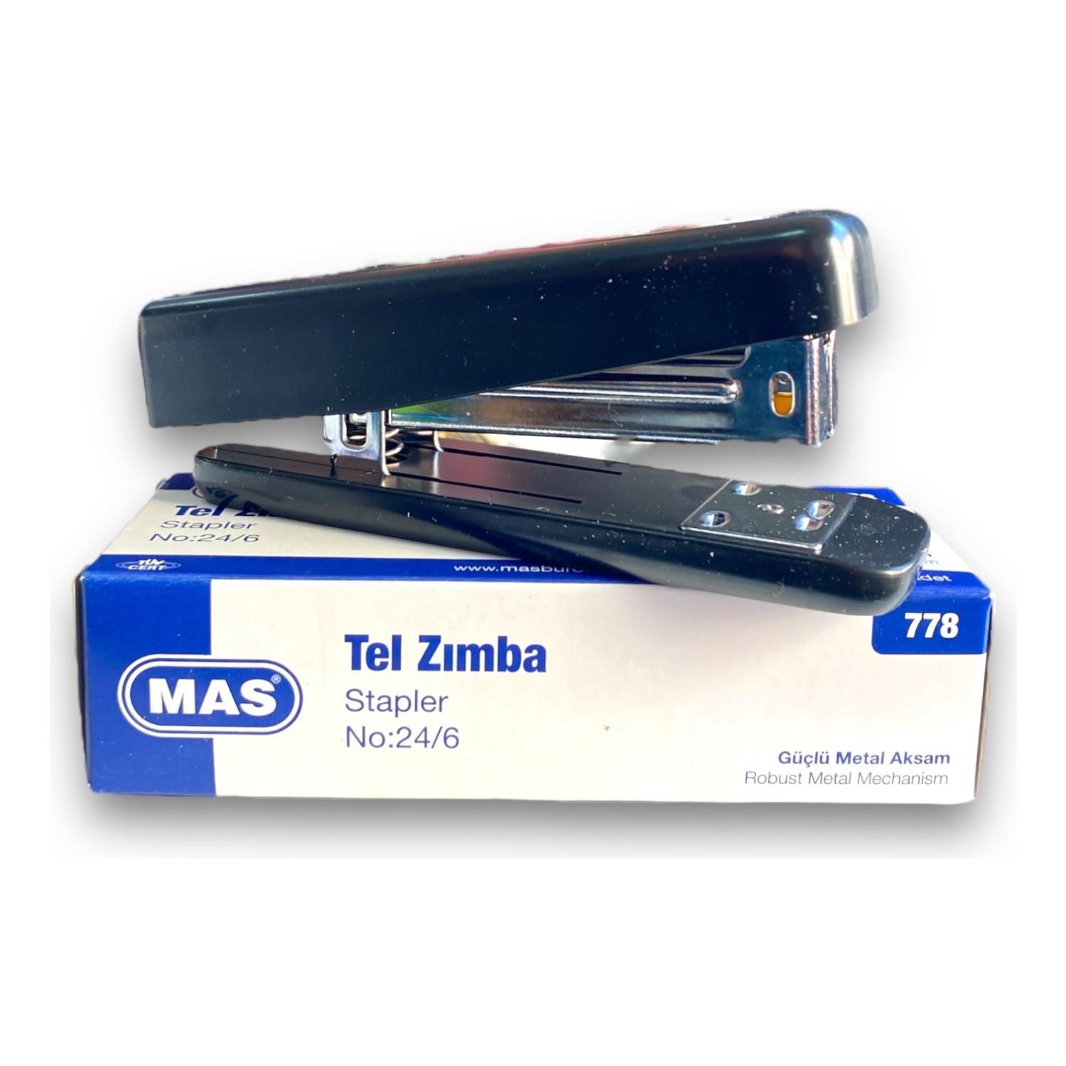 Mas Zımba Makinesi Sturdy L 24/6 Siyah Zımba Makinası