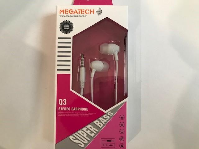 Megatech Beyaz Mikrofonlu Kulaklık