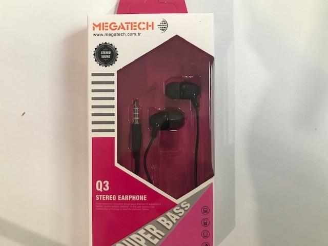 Megatech Siyah Mikrofonlu Kulaklık Kulakiçi Kulaklık