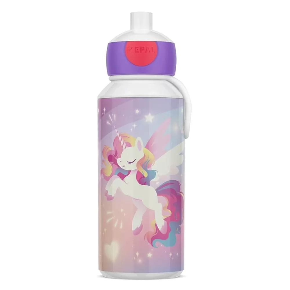 Mepal Drinking Bottle Pop Up Campus Içecek Şişesi 400 ml - Unicorn Glow
