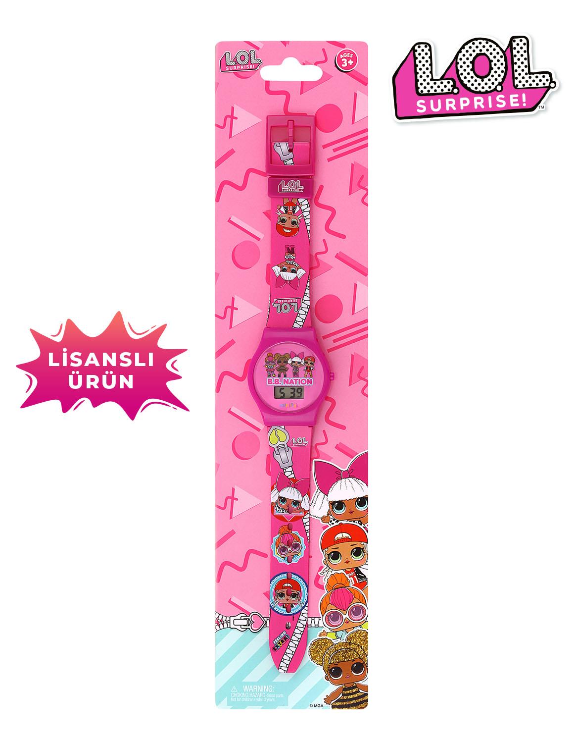 MiniFlak Lisanslı L.O.L SURPRISE! Pembe Kız Çocuk Kol Saati