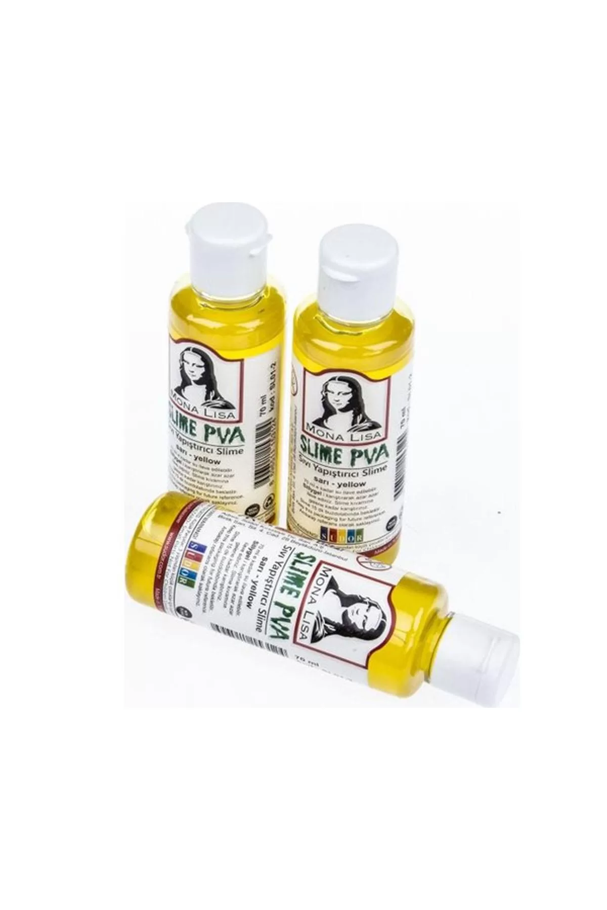 Monalisa Sıvı Yapıştırıcı Slime 70 ML Sarı SL01-2 (12'Li Paket)