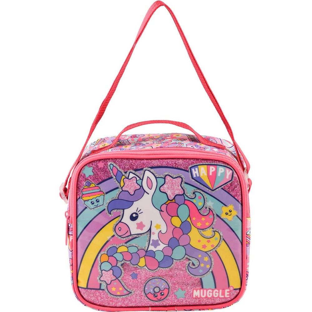 Muggle Beslenme Çantası Happy Unicorn Pembe Kız Çocuk Beslenme Çantası