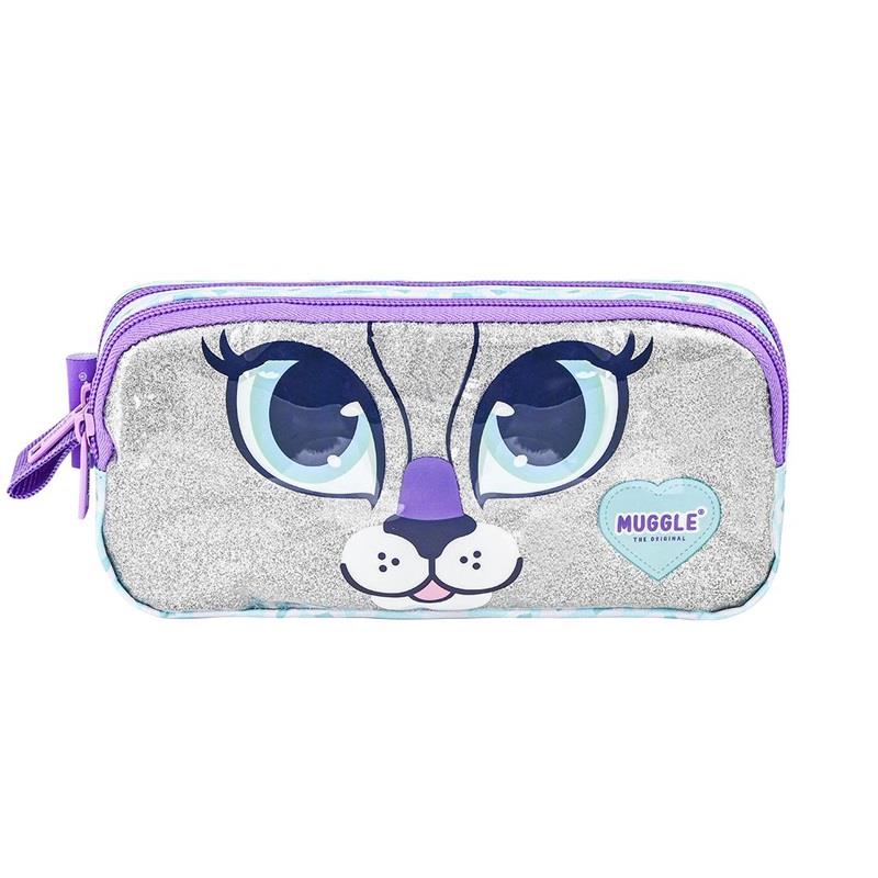 Muggle Kalem Çantası Shimmer Cat Kedi 2 Bölmeli Kalemlik