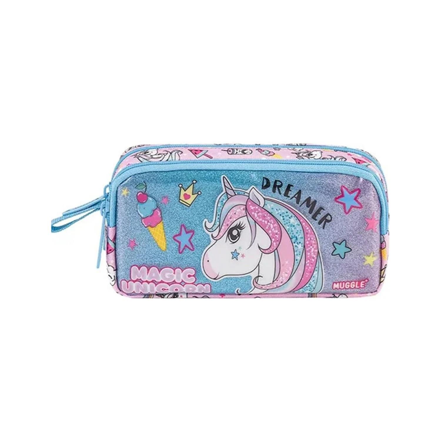 Muggle Kalem Çantası Unicorn Pembe Kız Çocuk Kalemlik