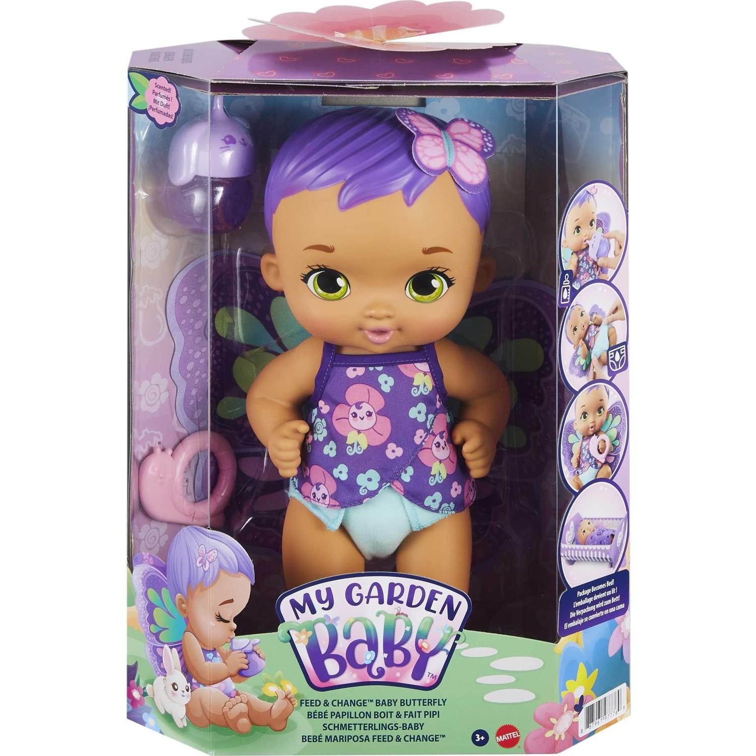 My Garden Baby Kelebek Bebegımın Bakım Zamanı Mor Saçlı Bebek 30 CM