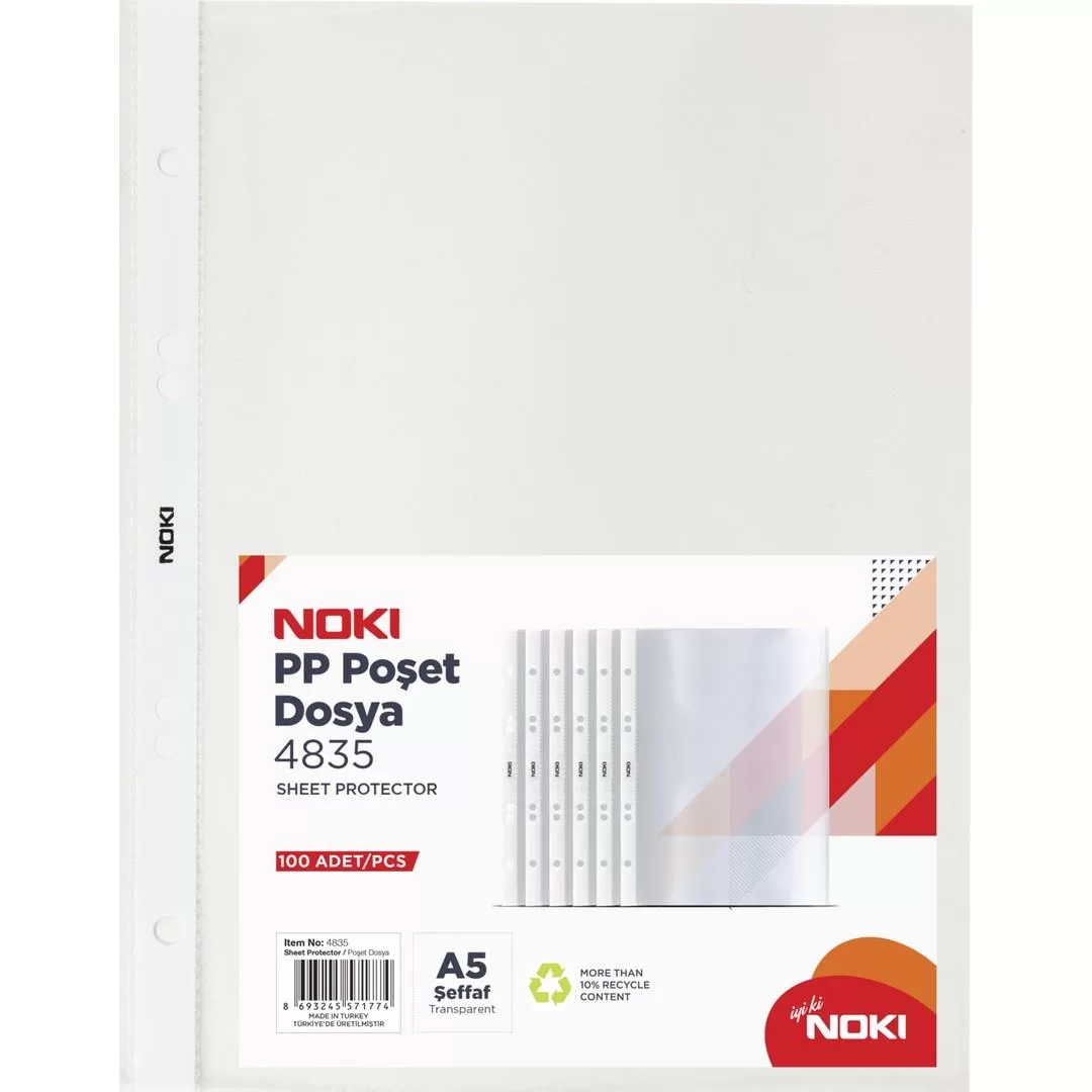 Noki Poşet Dosya 100 LÜ A5 N-4835
