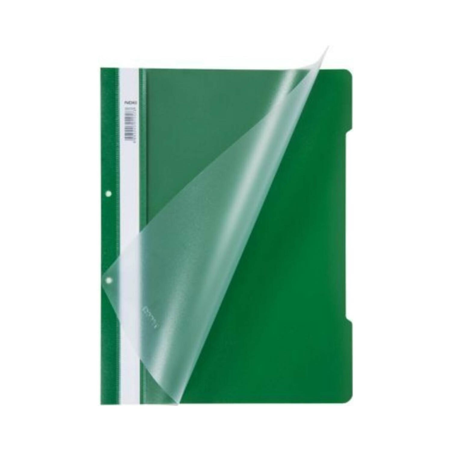 Noki Telli Dosya Plastik Ekonomik A4 Yeşil Telli Dosya (50 Li Paket)