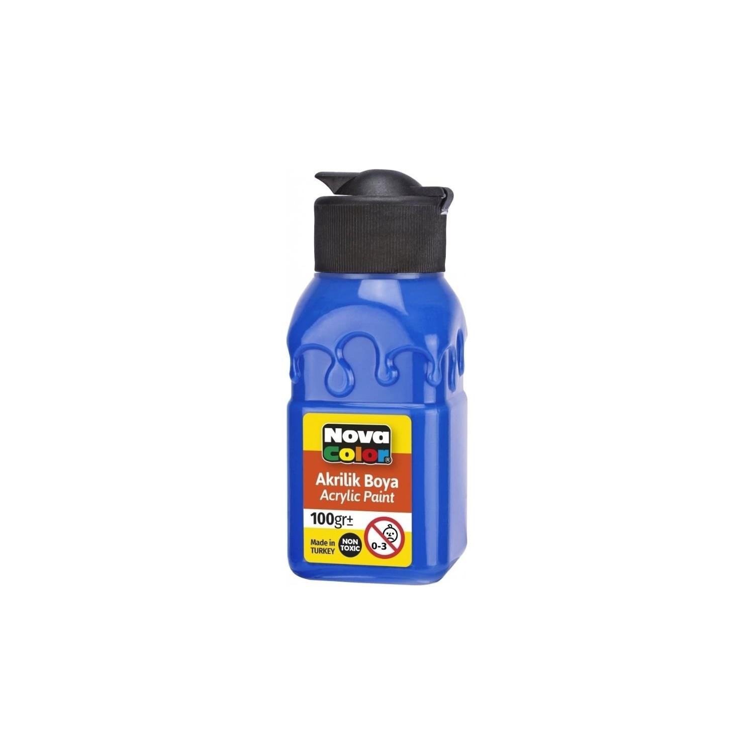 Nova Color Akrilik Boya Şişe 100 ML Mavi Akrilik Boya