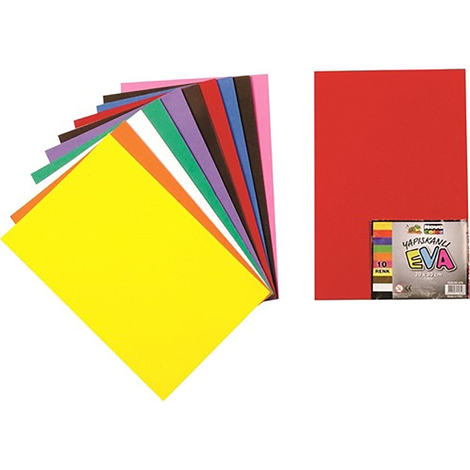Nova Color Eva Yapışkanlı 20x30 CM 10 Renk Yapışkanlı Eva