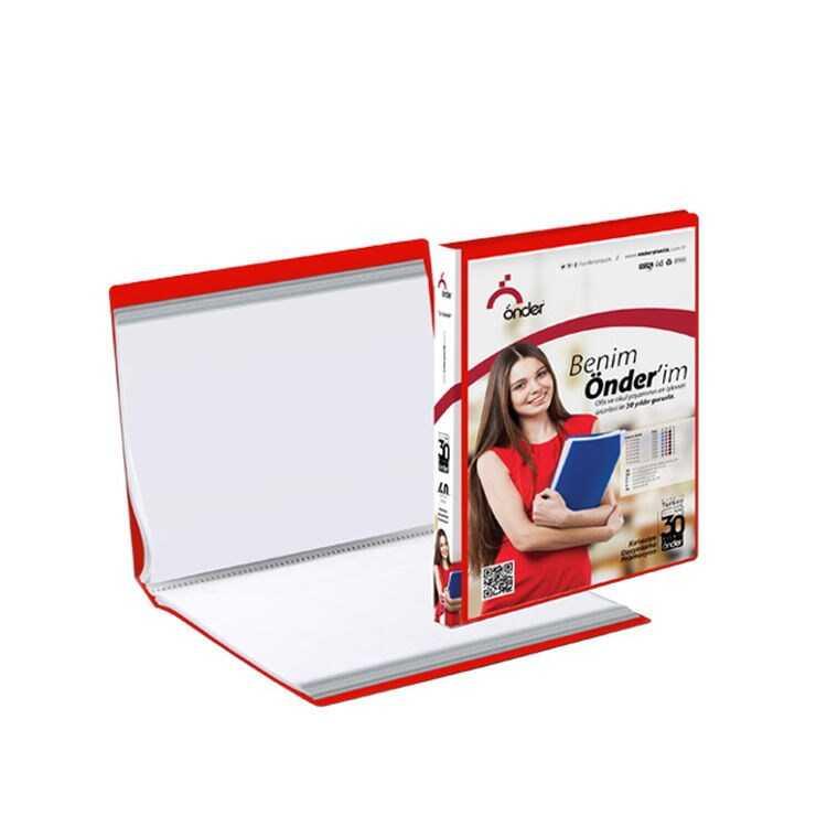 Önder Katalog Sunum Dosyası PP Ön Cepli 60 Lı Turuncu Sunum Dosyası