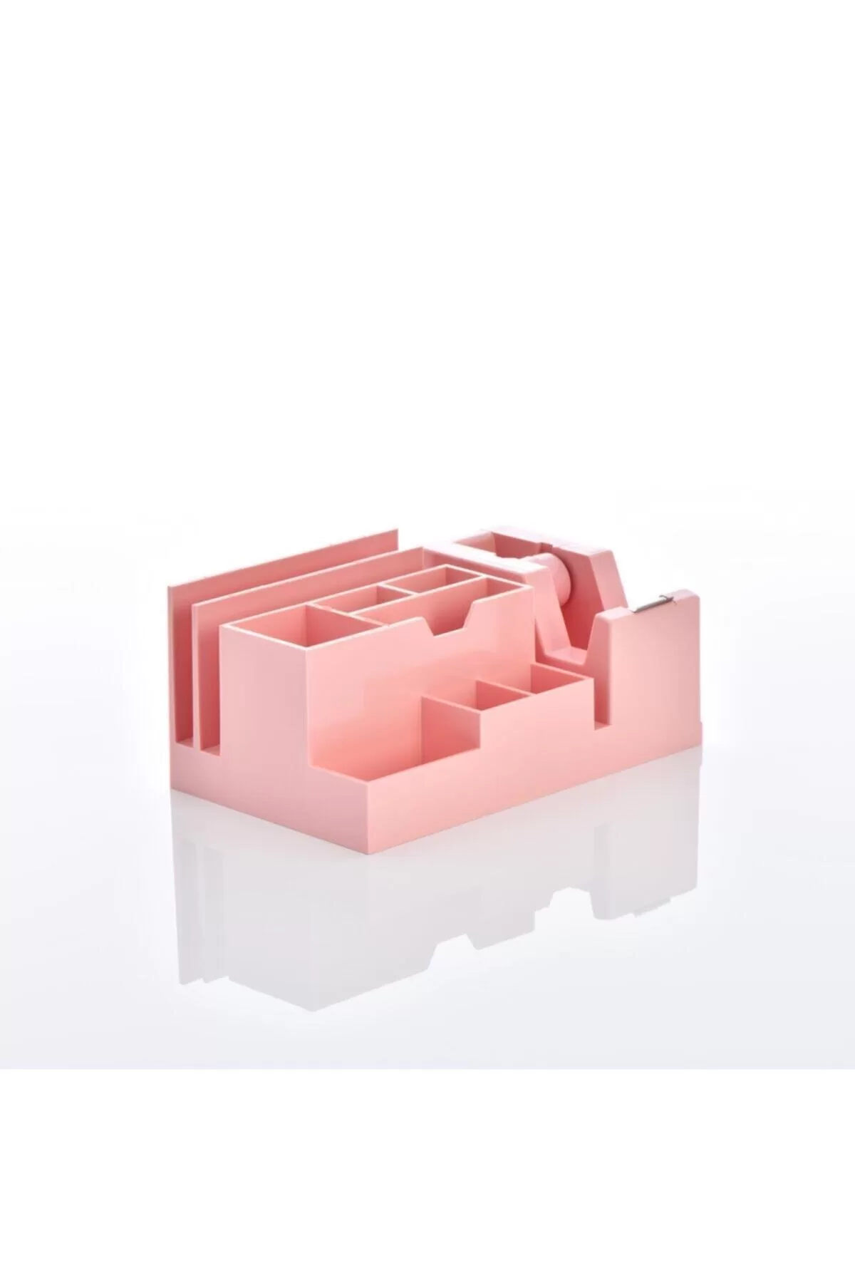 Ops Masa Seti Kalemlik Bant Makinalı Plastik Pastel Pembe Masa Üstü Organizer