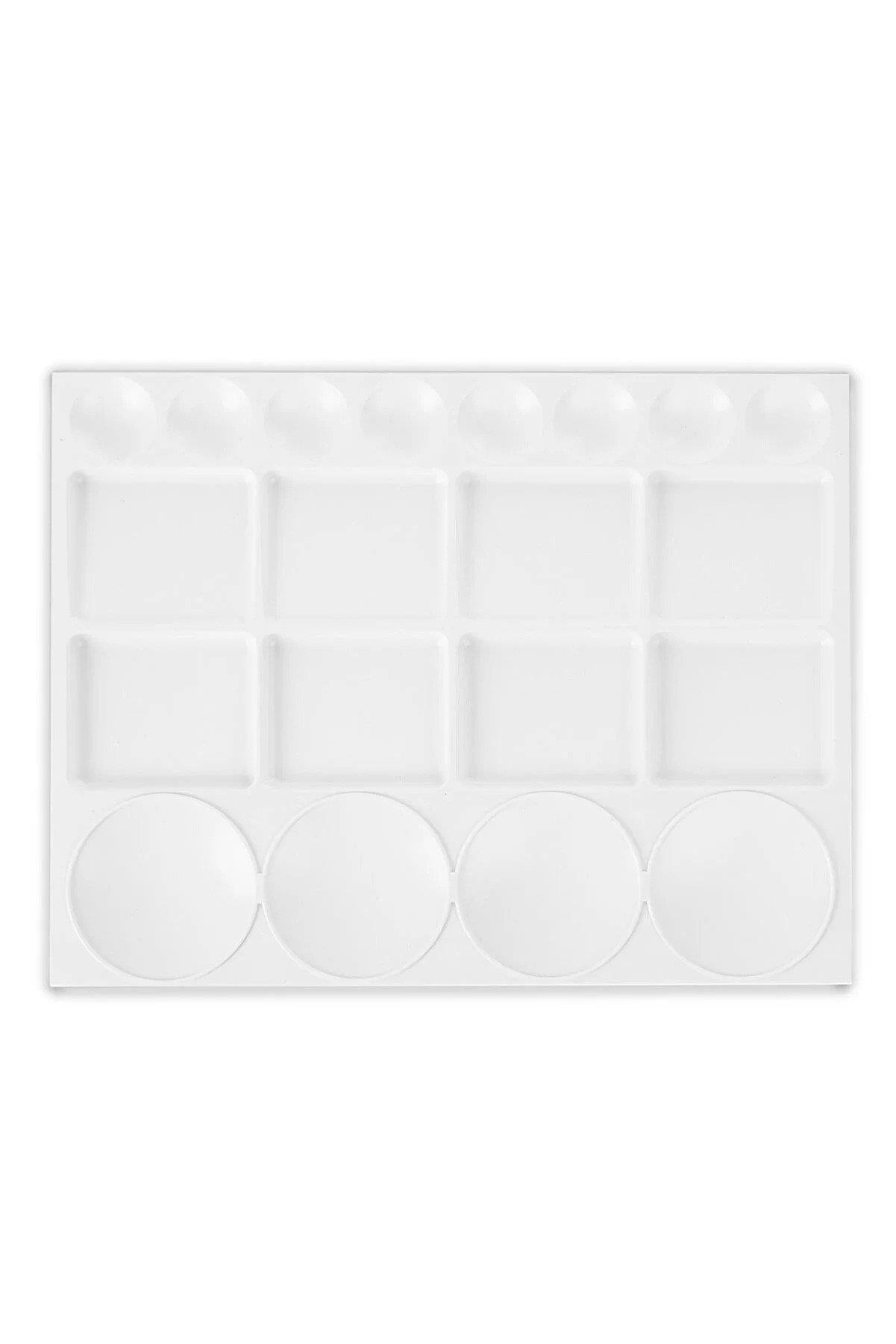 Ops Resim Paleti 25x33 CM Profesyonel Godeli Dikdörtgen Beyaz Resim Paleti