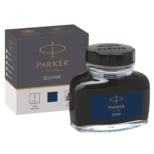 Parker Dolma Kalem Mürekkebi Quink 57 ML Mavi-Siyah