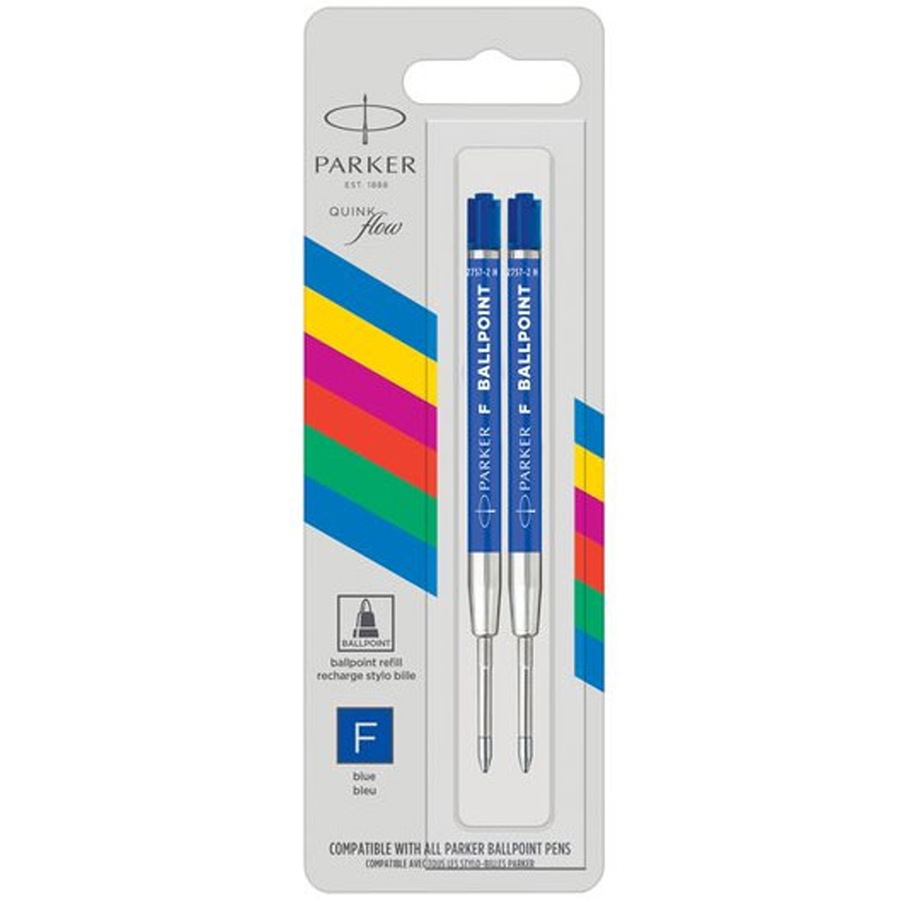 Parker Ekonomik Tükenmez Refill F Uç Mavi Tükenmez Kalem Yedeği 2 Li Paket