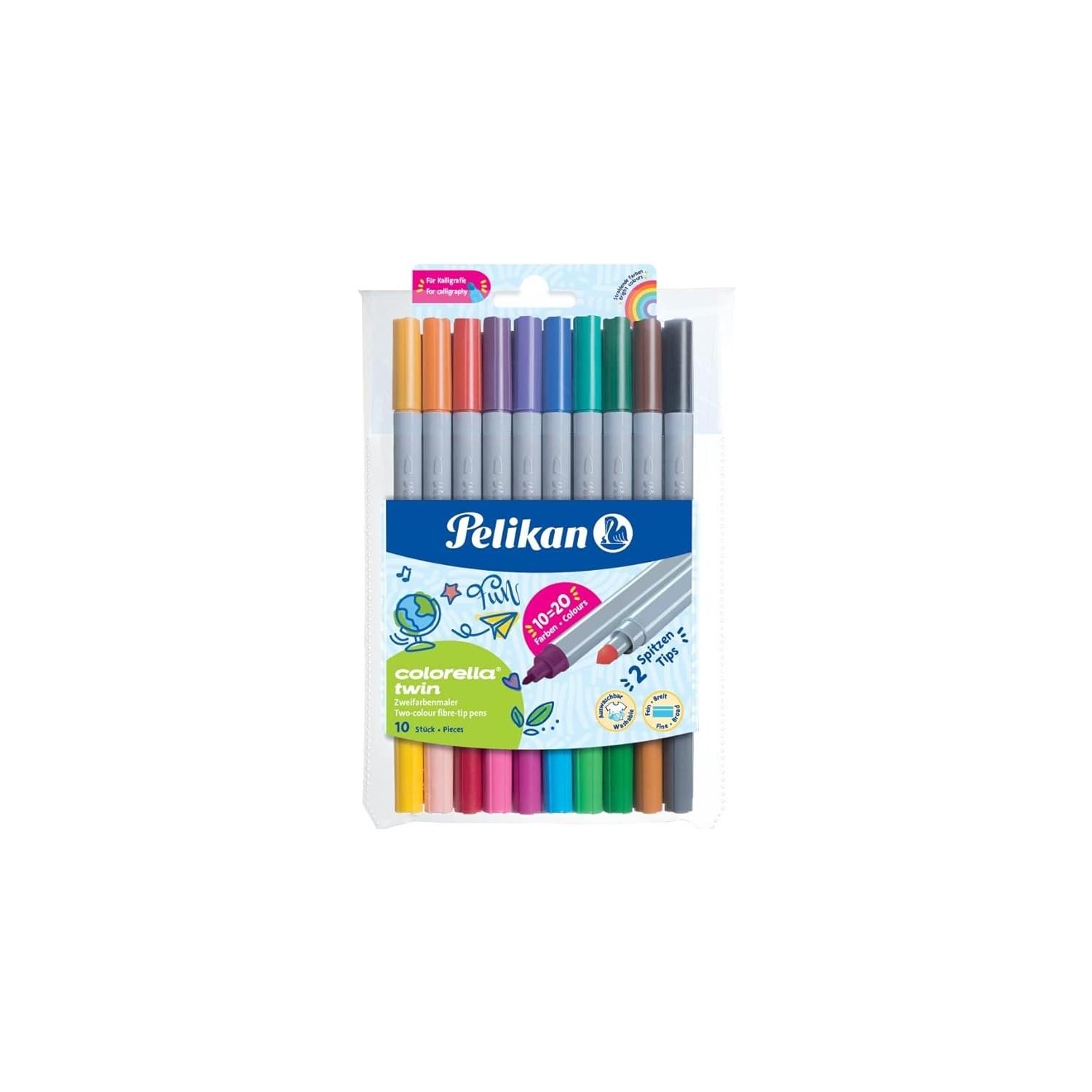Pelikan Colorella Twin Çift Taraflı Keçeli Kalem 10 Lu