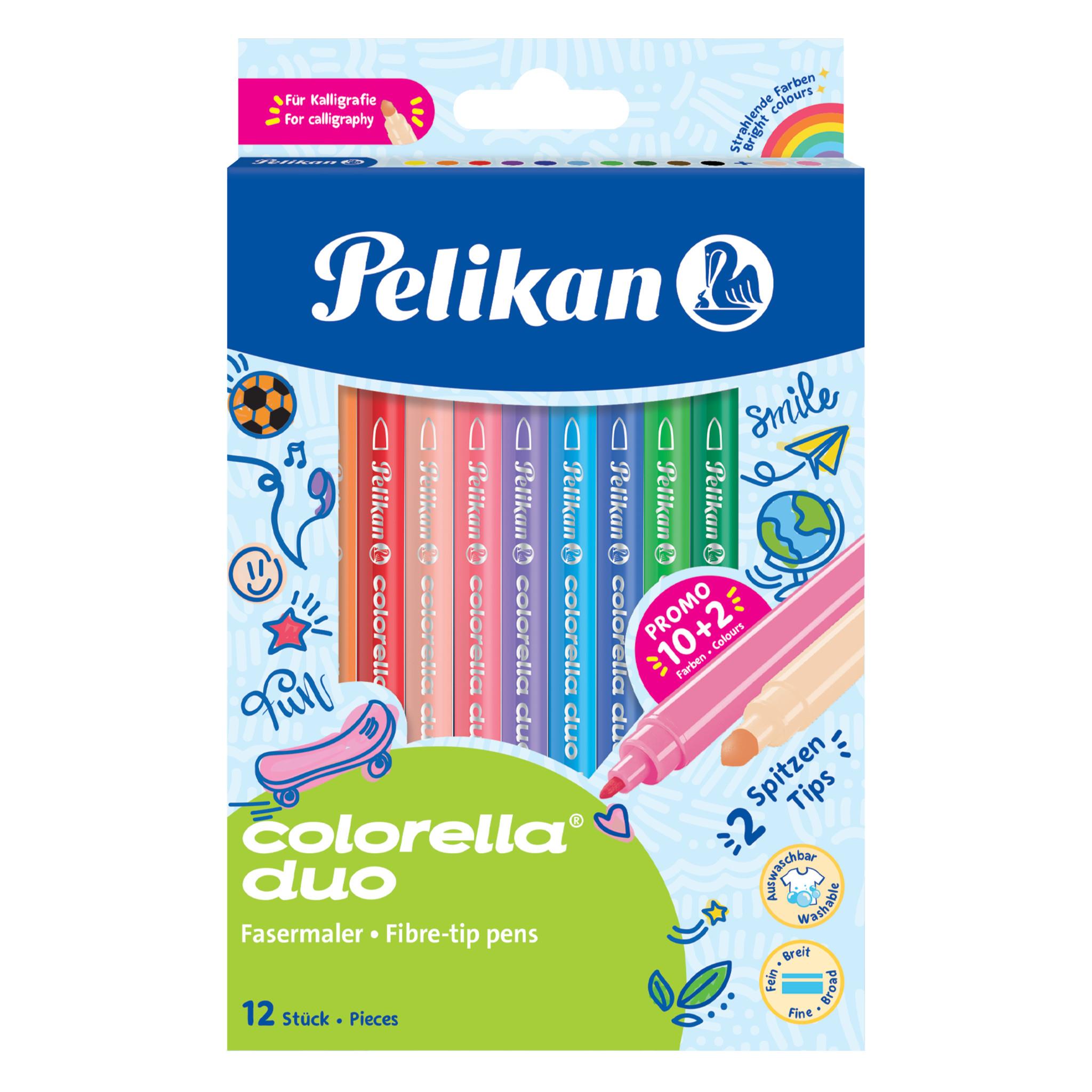 Pelikan Keçeli Kalem Colorella 2 Li Uç 12 Li Keçeli Boya Kalemi