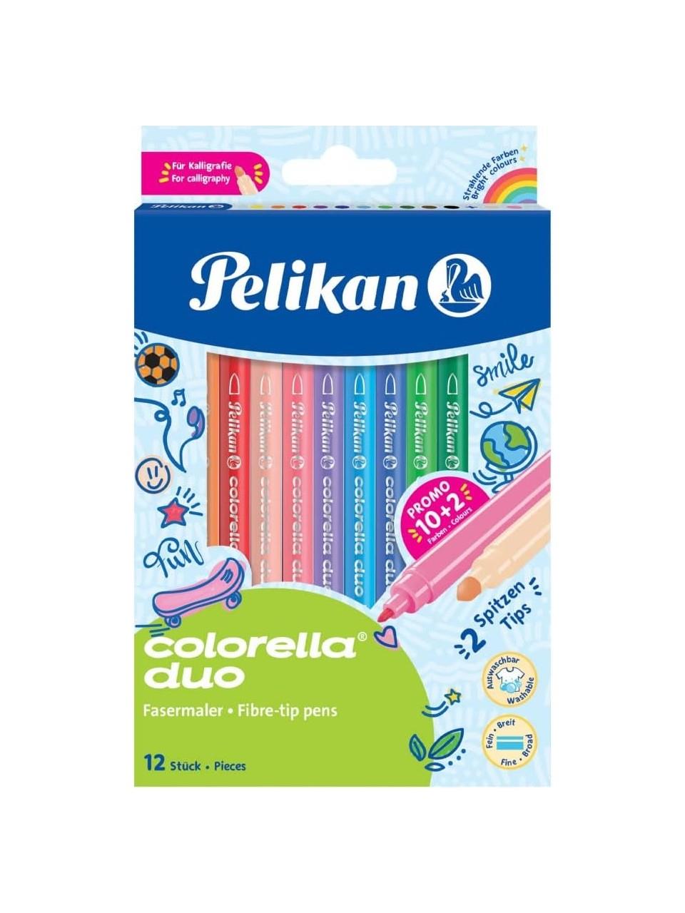 Pelikan Keçeli Kalem Colorella Çift Taraflı Uç 12 Li Paket