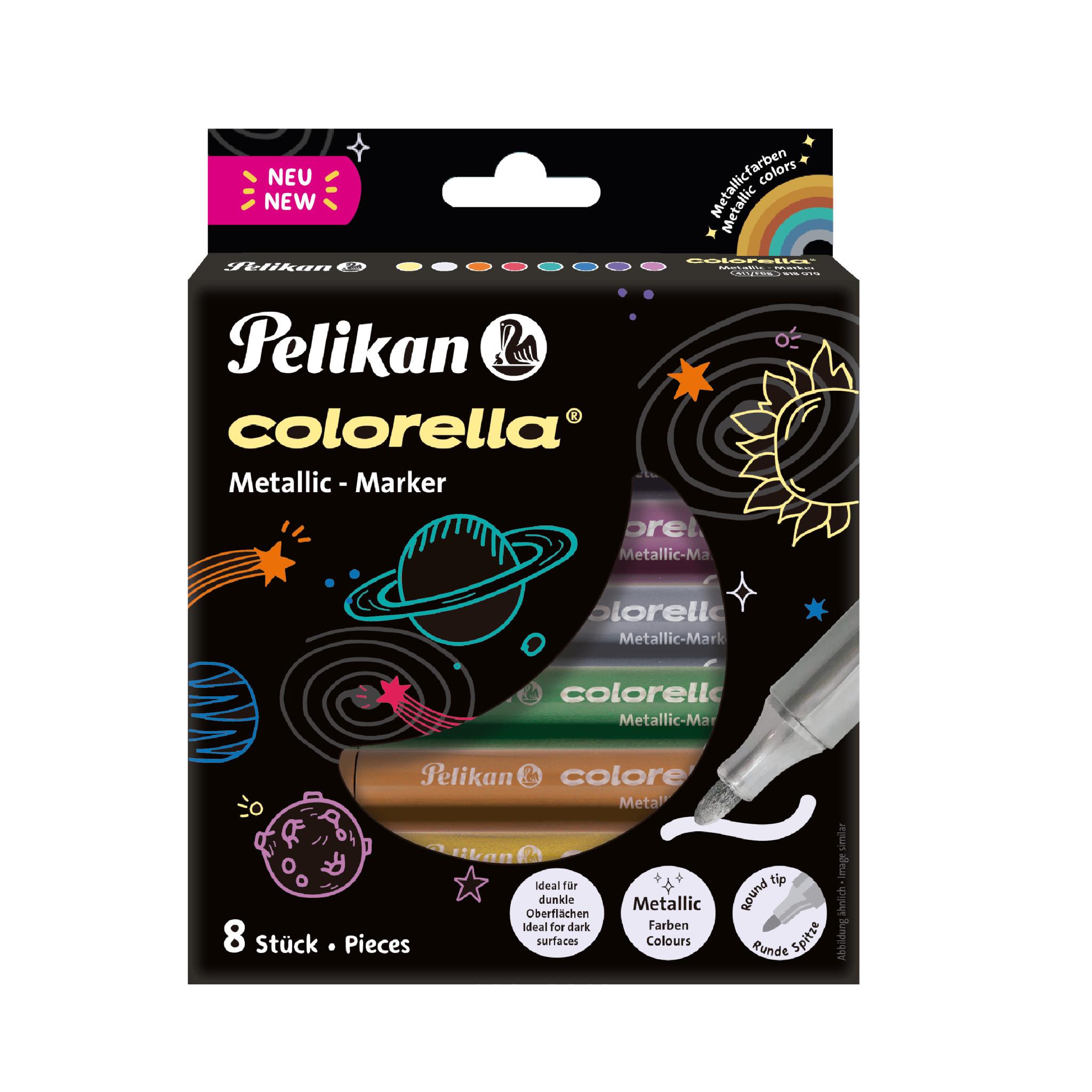Pelikan Keçeli Kalem Colorella Metalik 8 Renk Keçeli Boya Kalemi