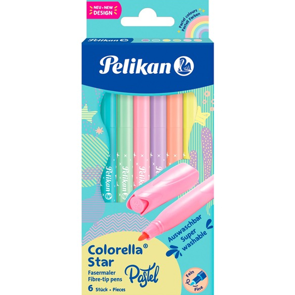 Pelikan Keçeli Kalem Colorella Pastel 6 Pastel Renk