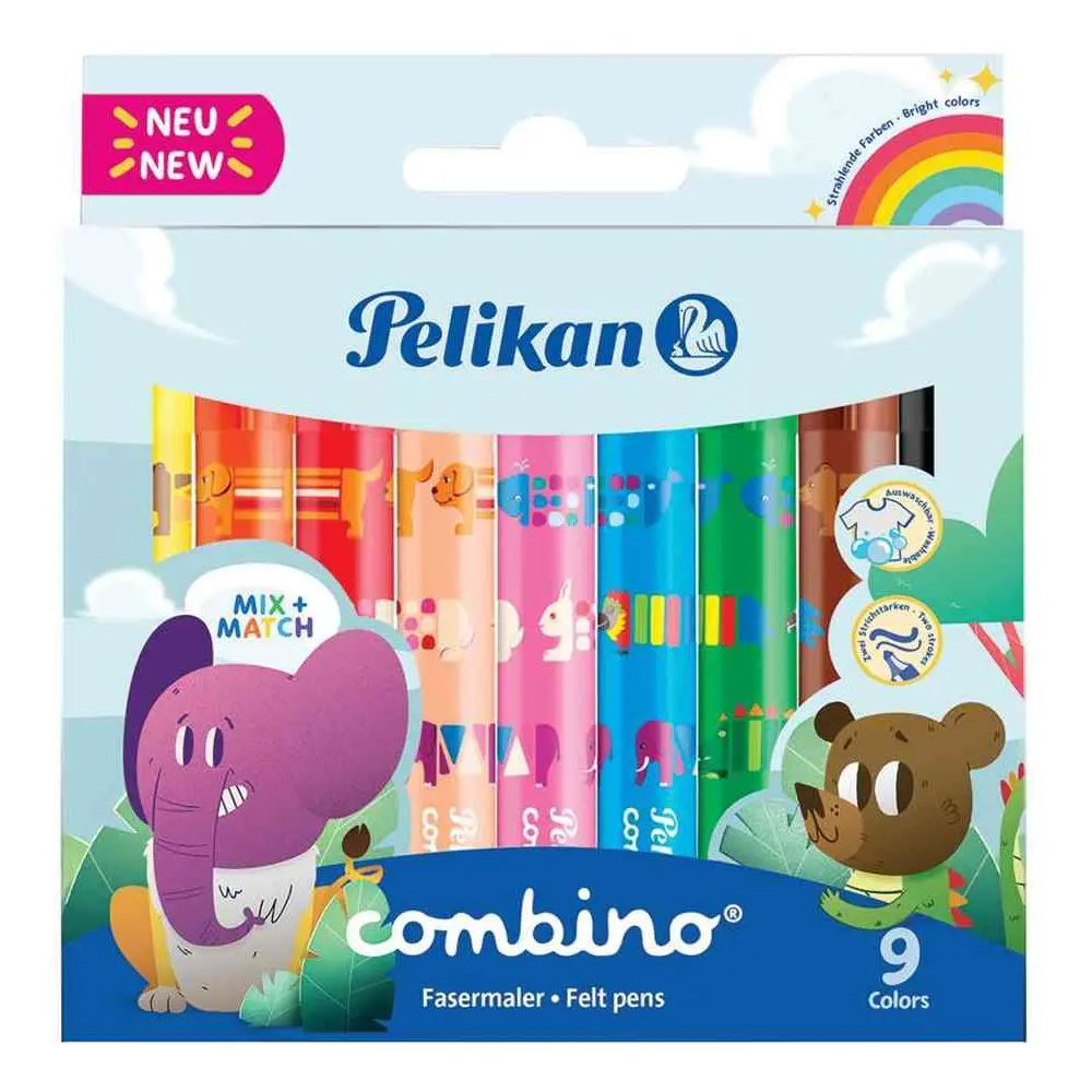 Pelikan Keçeli Kalem Combino Süper Jumbo Keçeli Kalem 9 Renk