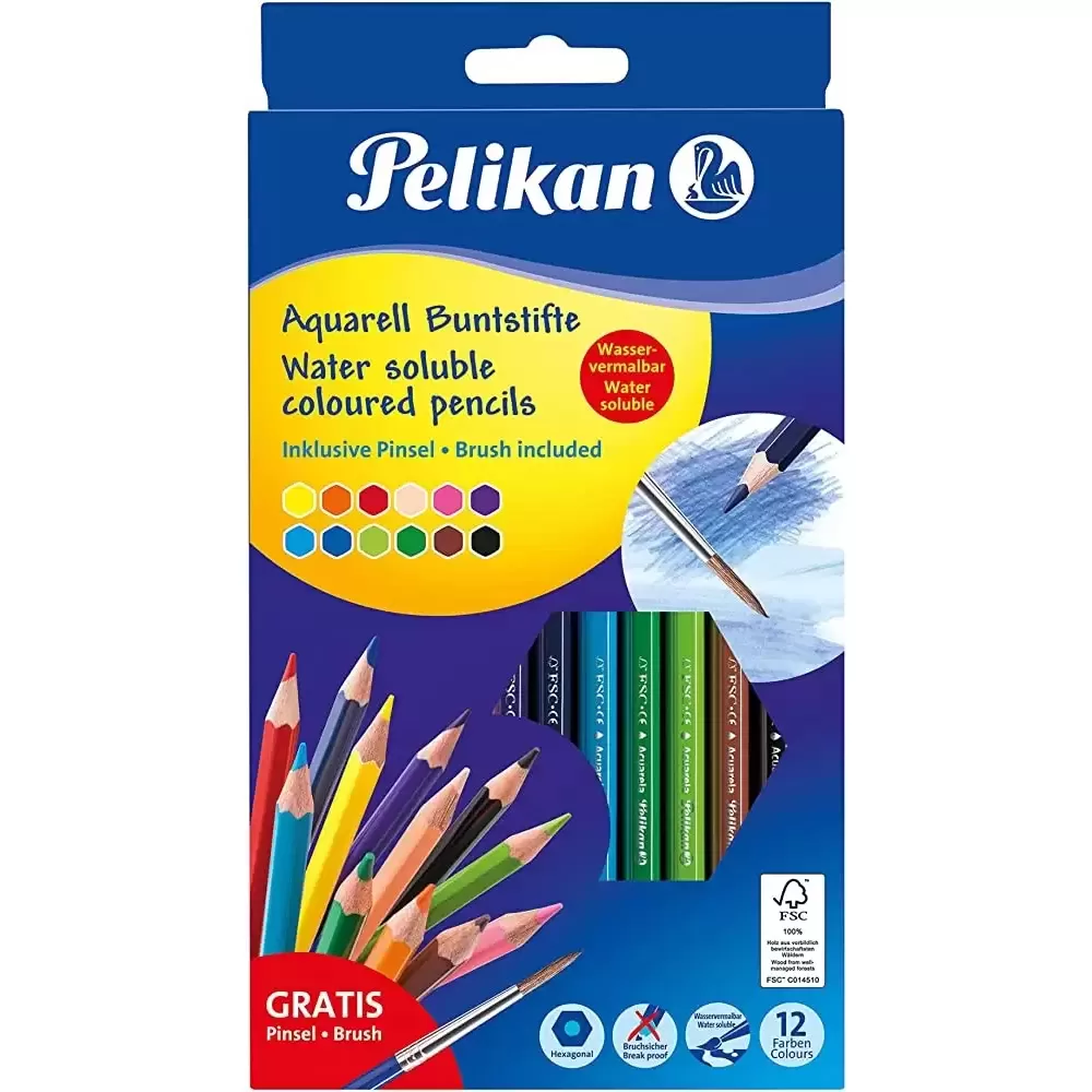 Pelikan Kuru Boya Aquarell 12 Renk