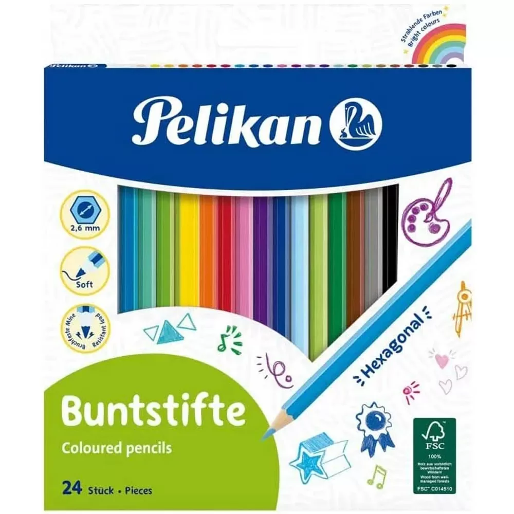 Pelikan Kuru Boya Kalemi 24 Renk