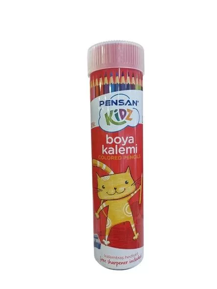 Pensan Kidz Kuruboya Tüplü 24 Renk Tam Boya Kalemi