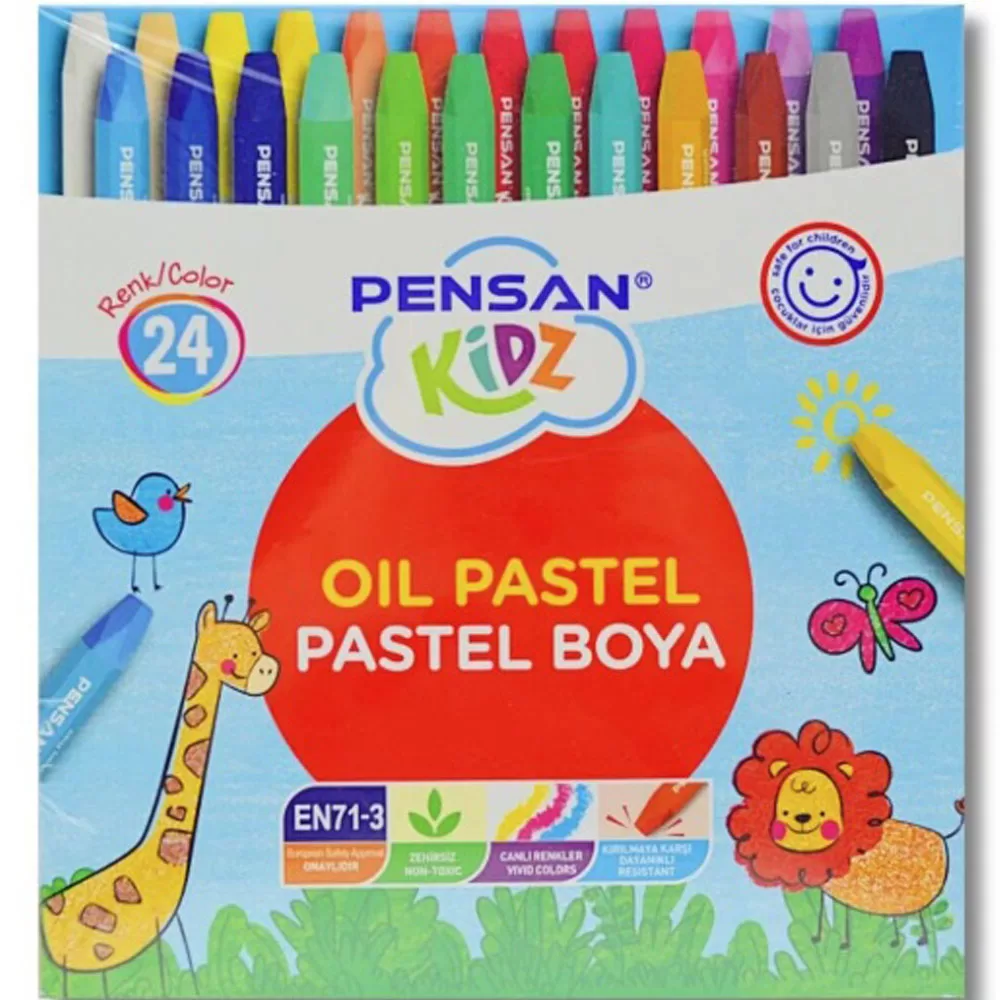 Pensan Pastel Boya Kidz Karton Kutulu 24 Renk