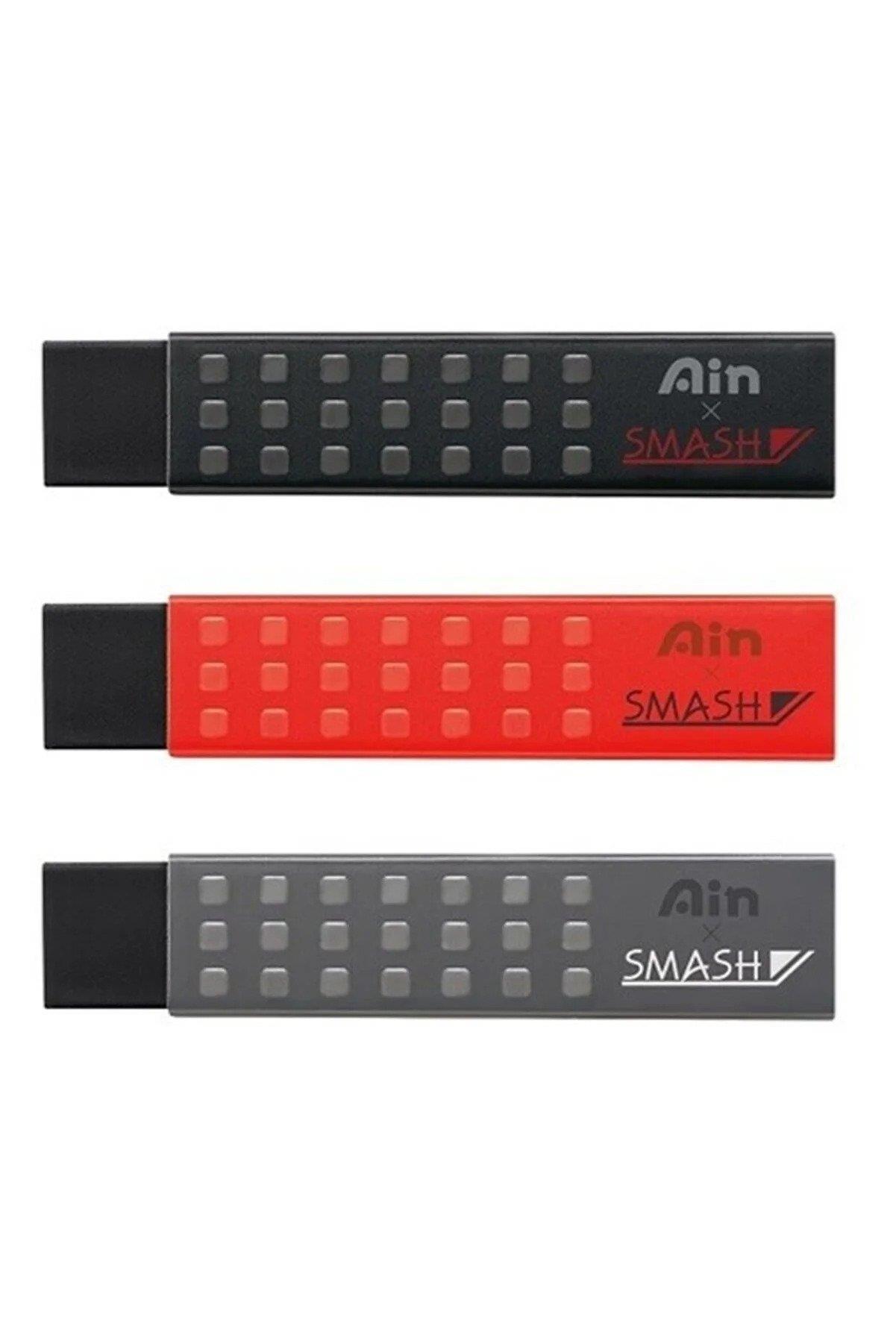 Pentel Hi-Polymer Ain X Smash Hi-polymer Limited Design Plastik Siyah Silgi (30 Lu Paket)